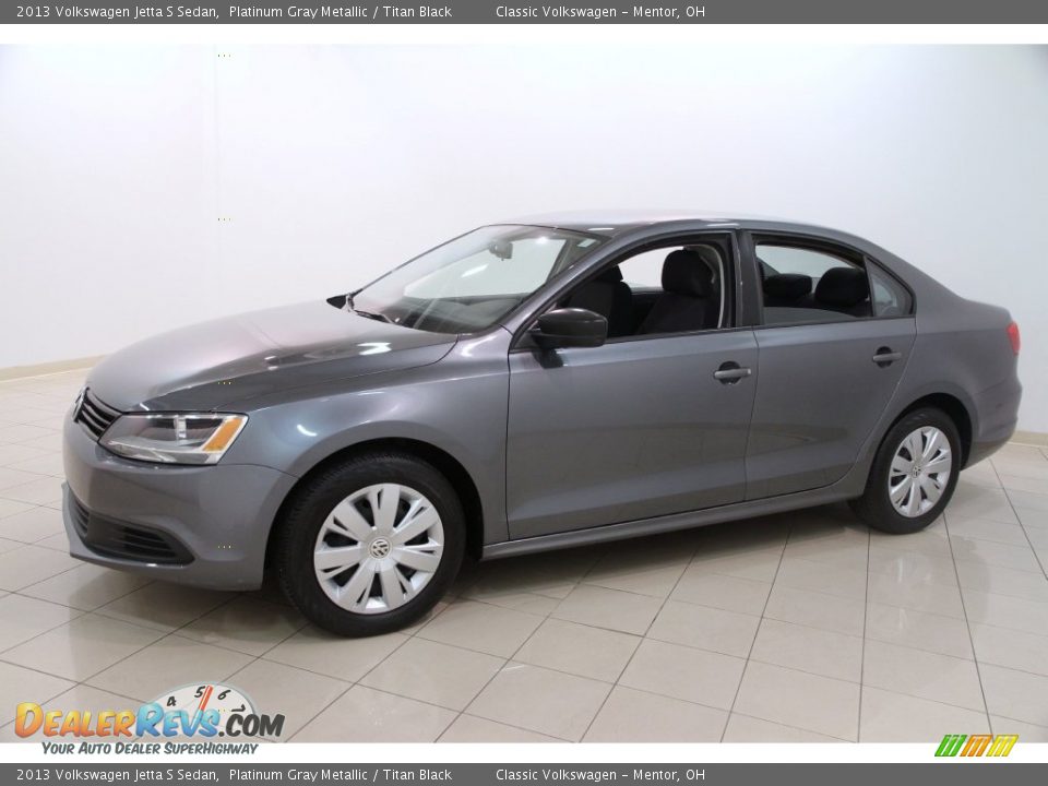2013 Volkswagen Jetta S Sedan Platinum Gray Metallic / Titan Black Photo #3