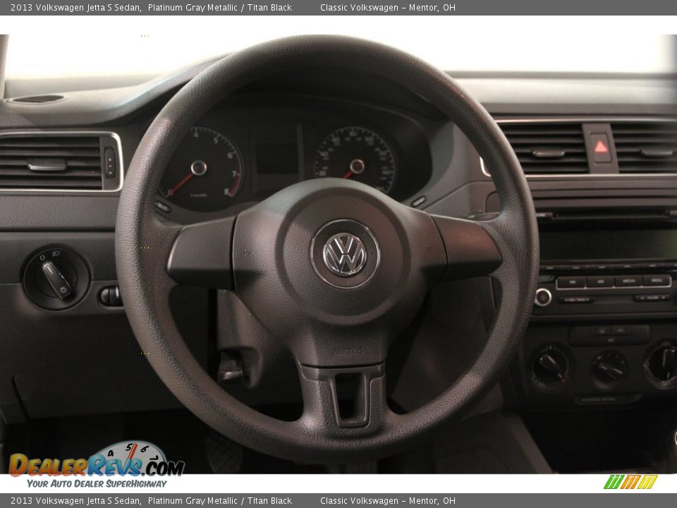 2013 Volkswagen Jetta S Sedan Platinum Gray Metallic / Titan Black Photo #6