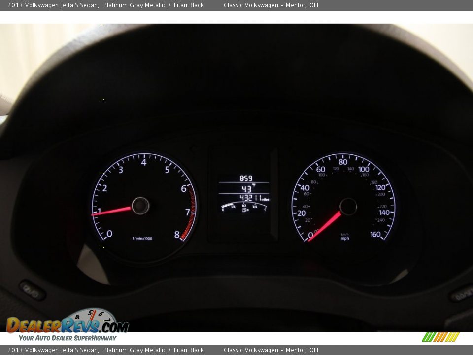 2013 Volkswagen Jetta S Sedan Platinum Gray Metallic / Titan Black Photo #8