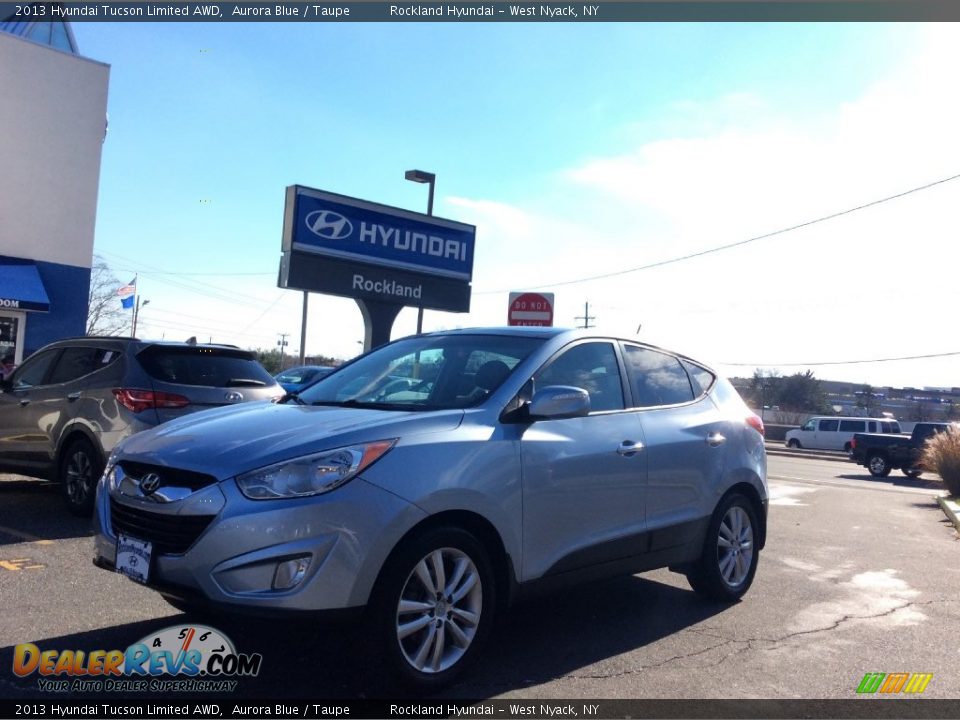 2013 Hyundai Tucson Limited AWD Aurora Blue / Taupe Photo #1