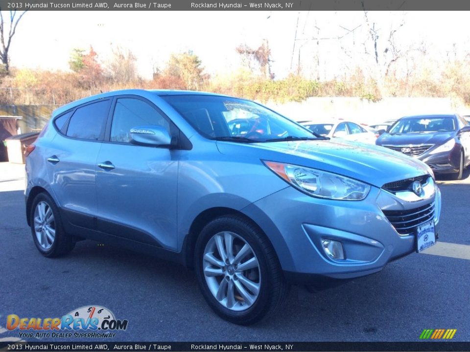 2013 Hyundai Tucson Limited AWD Aurora Blue / Taupe Photo #3