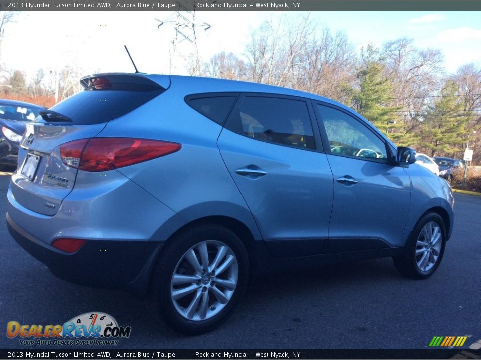 2013 Hyundai Tucson Limited AWD Aurora Blue / Taupe Photo #4
