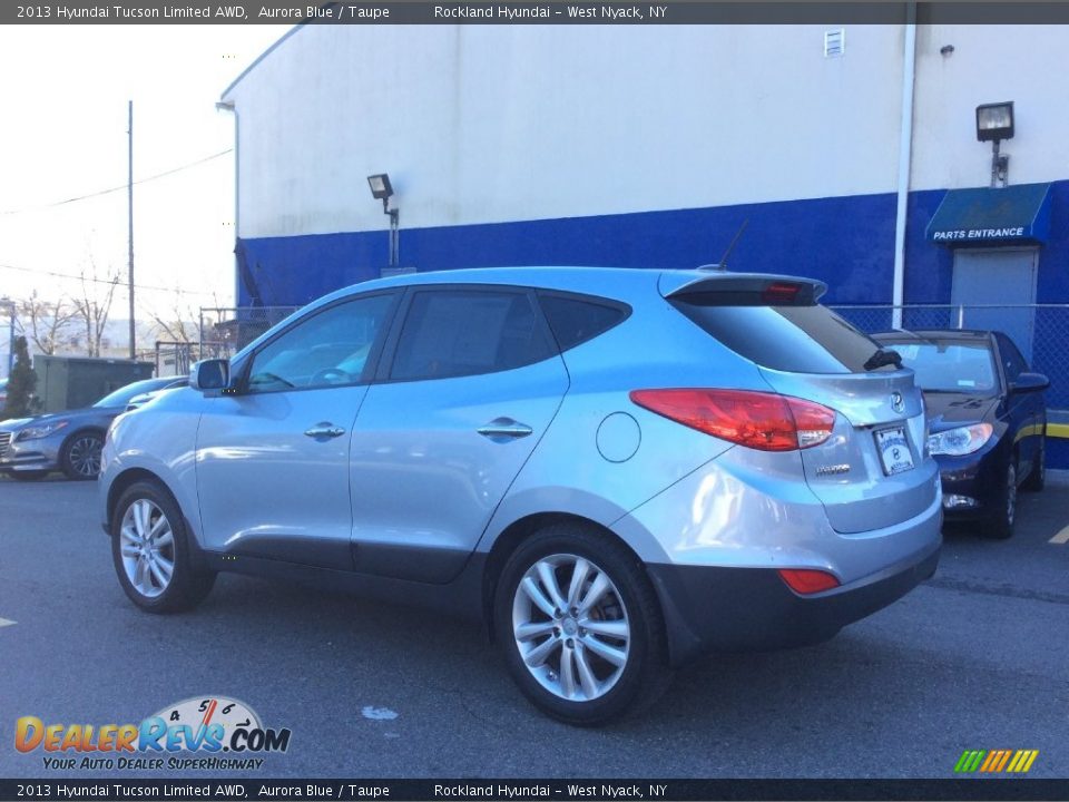 2013 Hyundai Tucson Limited AWD Aurora Blue / Taupe Photo #6