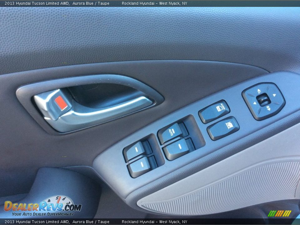 2013 Hyundai Tucson Limited AWD Aurora Blue / Taupe Photo #8