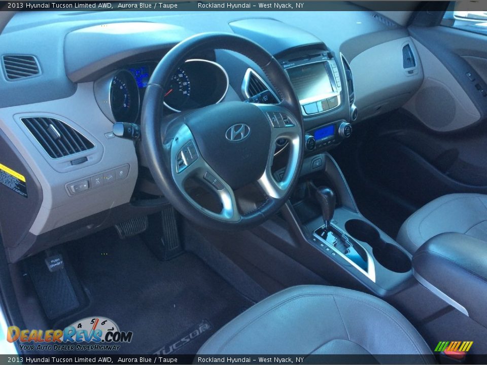 2013 Hyundai Tucson Limited AWD Aurora Blue / Taupe Photo #9