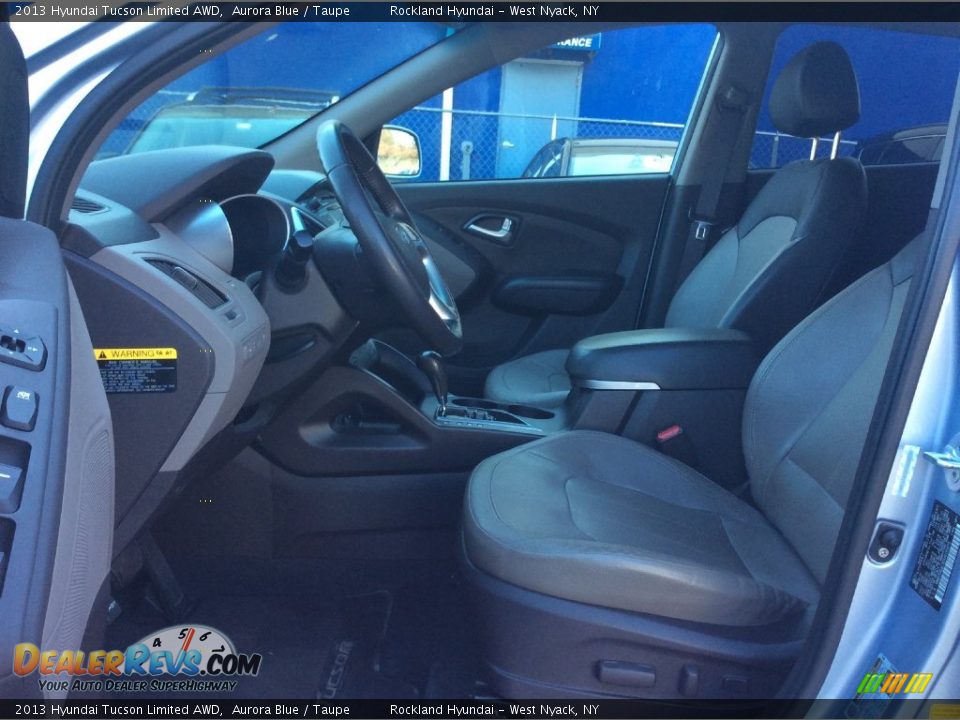 2013 Hyundai Tucson Limited AWD Aurora Blue / Taupe Photo #10