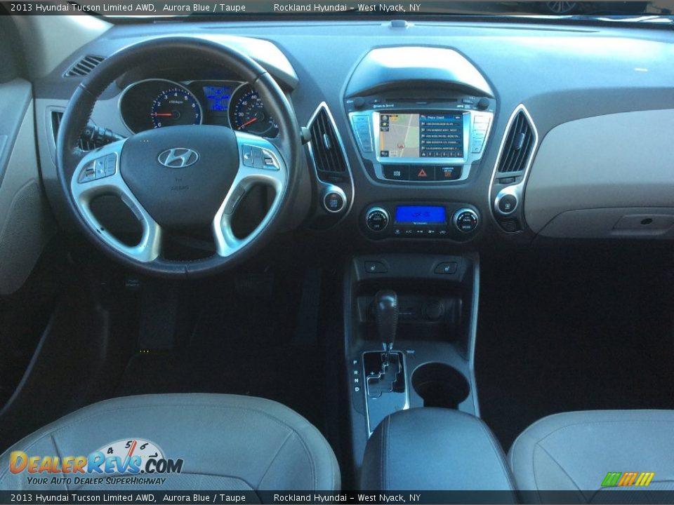 2013 Hyundai Tucson Limited AWD Aurora Blue / Taupe Photo #14