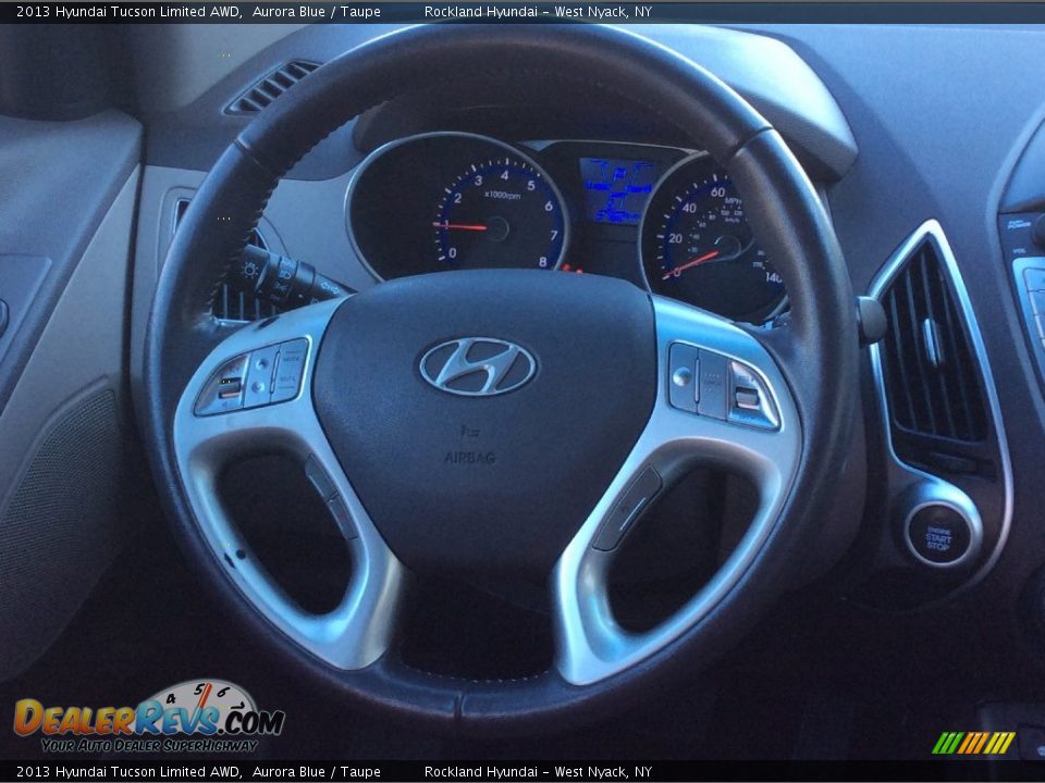 2013 Hyundai Tucson Limited AWD Aurora Blue / Taupe Photo #18
