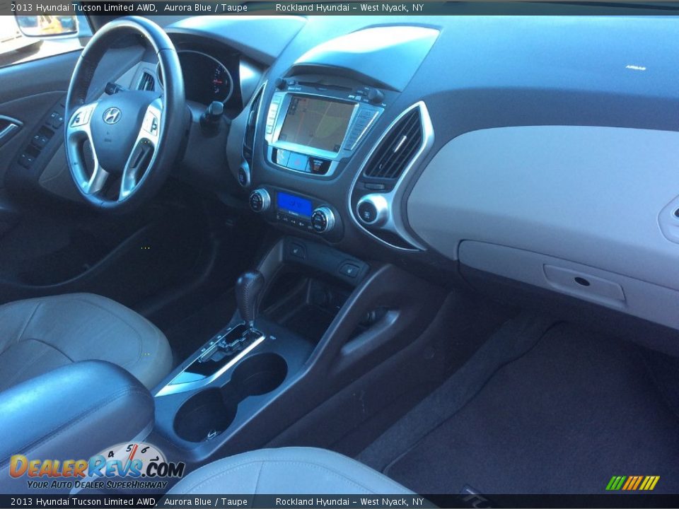 2013 Hyundai Tucson Limited AWD Aurora Blue / Taupe Photo #27