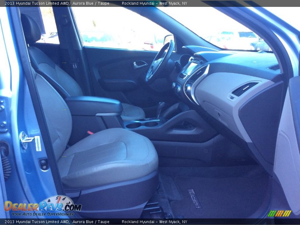 2013 Hyundai Tucson Limited AWD Aurora Blue / Taupe Photo #28