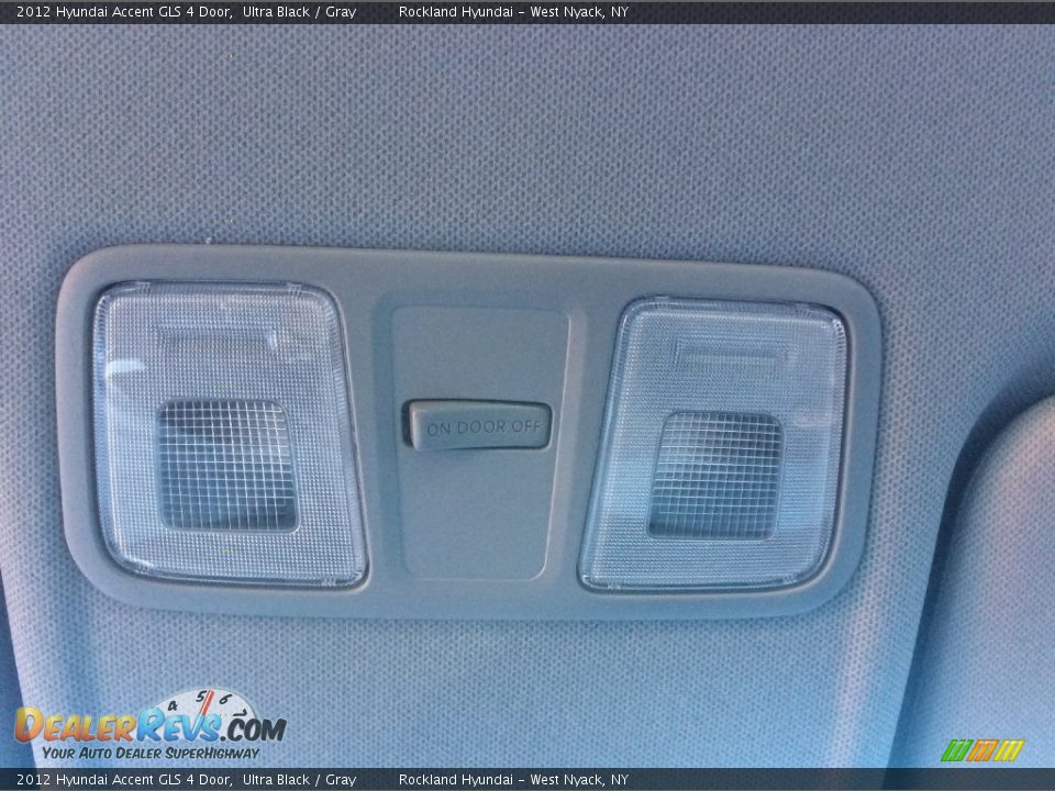 2012 Hyundai Accent GLS 4 Door Ultra Black / Gray Photo #12