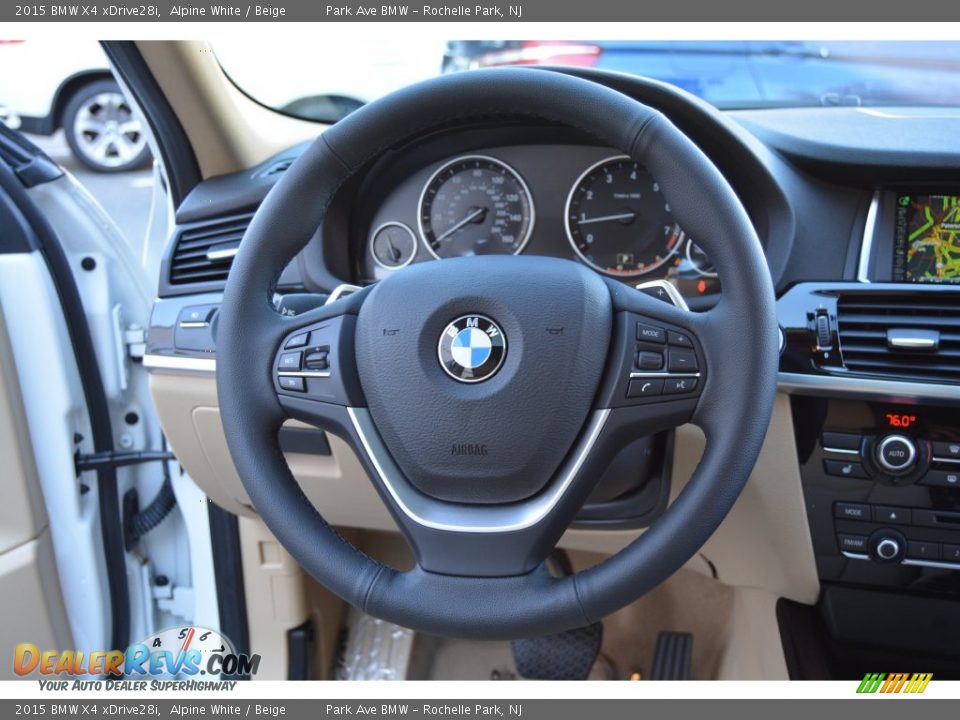 2015 BMW X4 xDrive28i Alpine White / Beige Photo #18