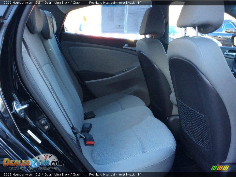 2012 Hyundai Accent GLS 4 Door Ultra Black / Gray Photo #22