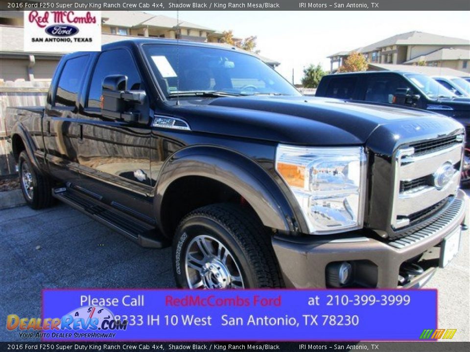 2016 Ford F250 Super Duty King Ranch Crew Cab 4x4 Shadow Black / King Ranch Mesa/Black Photo #1