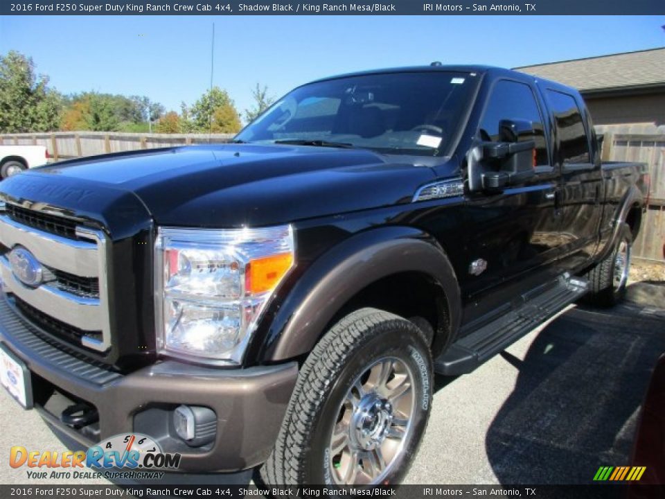 2016 Ford F250 Super Duty King Ranch Crew Cab 4x4 Shadow Black / King Ranch Mesa/Black Photo #2