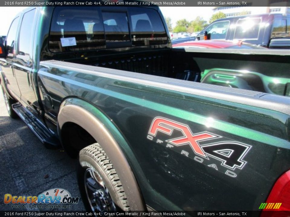2016 Ford F250 Super Duty King Ranch Crew Cab 4x4 Green Gem Metallic / King Ranch Mesa/Adobe Photo #6