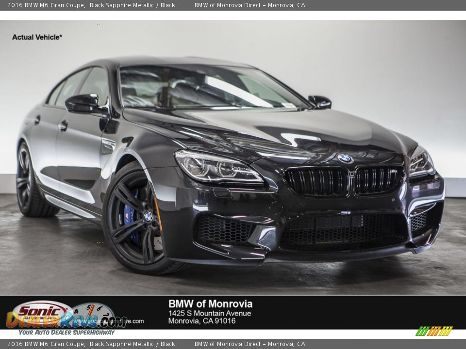 2016 BMW M6 Gran Coupe Black Sapphire Metallic / Black Photo #1