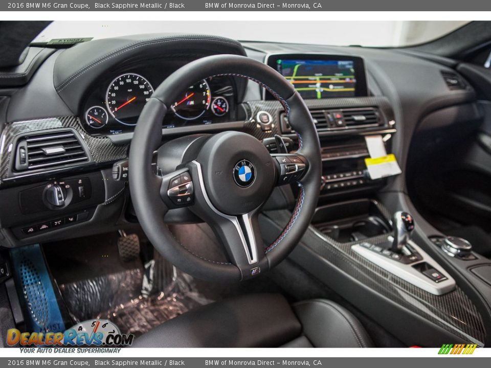 Black Interior - 2016 BMW M6 Gran Coupe Photo #5