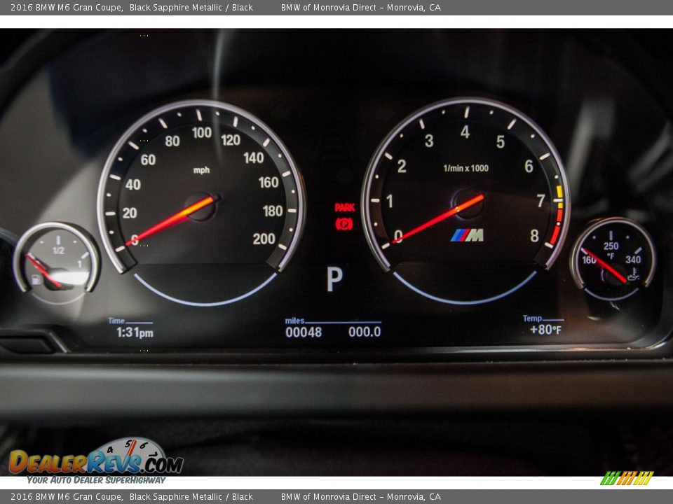 2016 BMW M6 Gran Coupe Gauges Photo #7