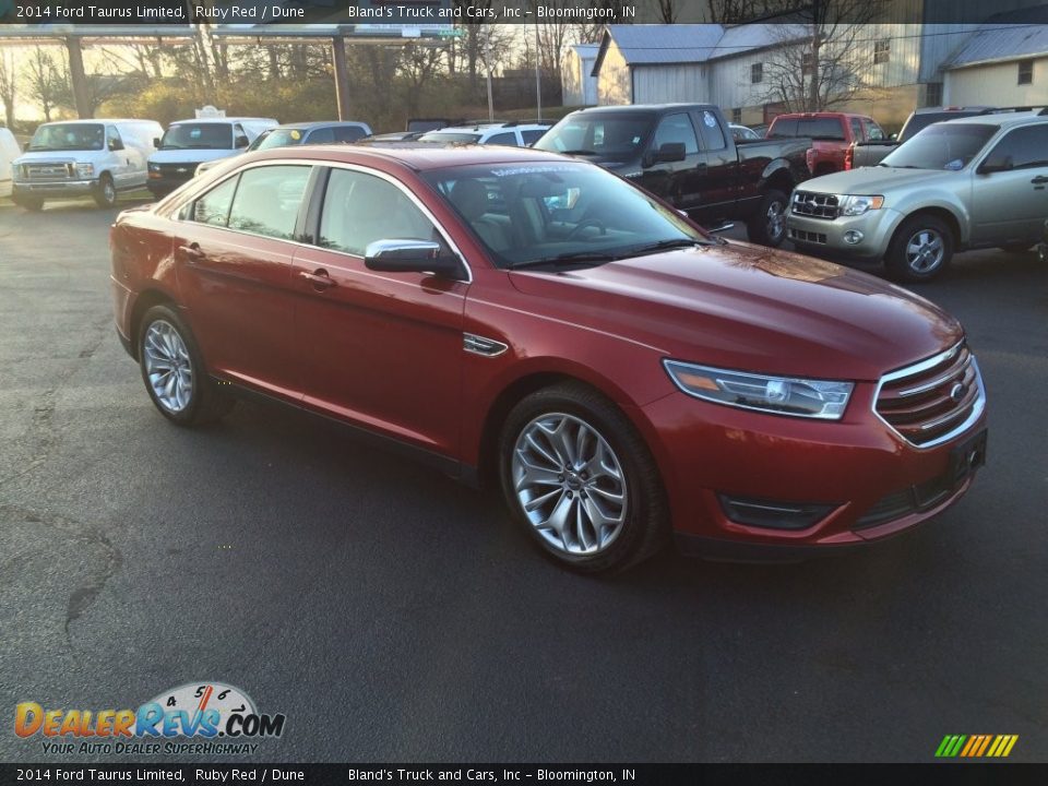 2014 Ford Taurus Limited Ruby Red / Dune Photo #1