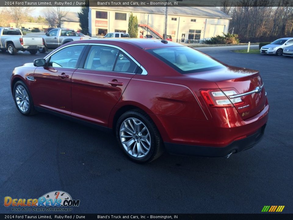 2014 Ford Taurus Limited Ruby Red / Dune Photo #2