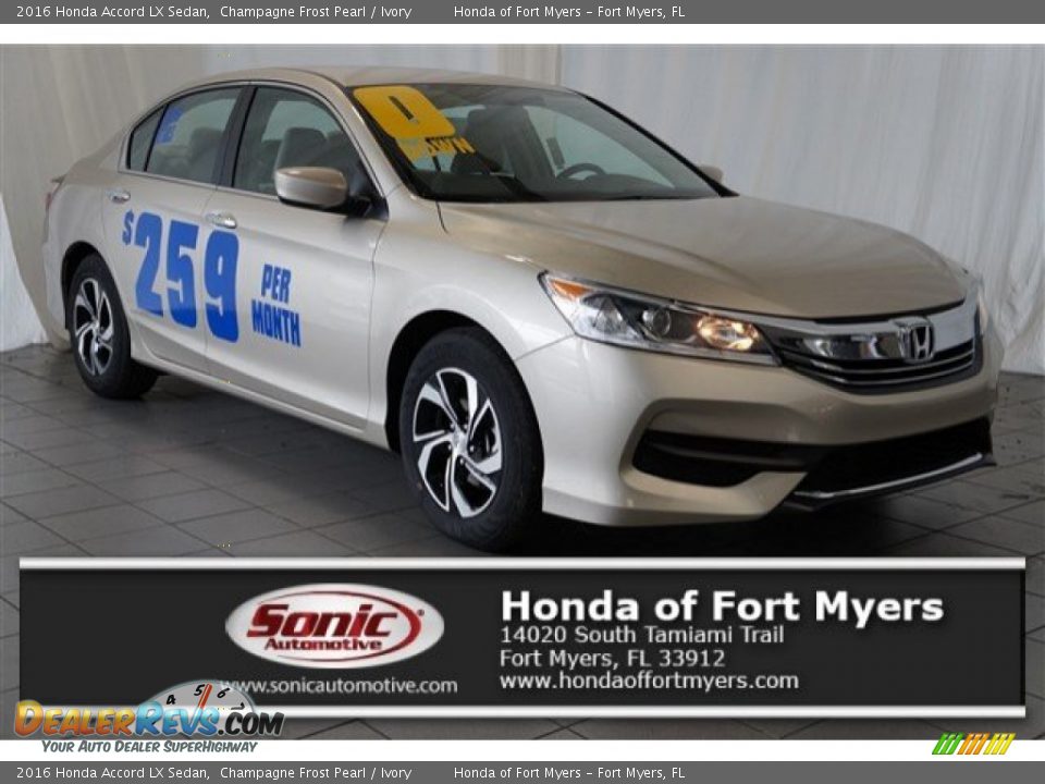 2016 Honda Accord LX Sedan Champagne Frost Pearl / Ivory Photo #1
