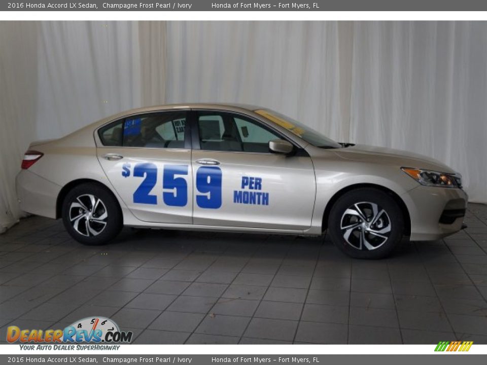 2016 Honda Accord LX Sedan Champagne Frost Pearl / Ivory Photo #3