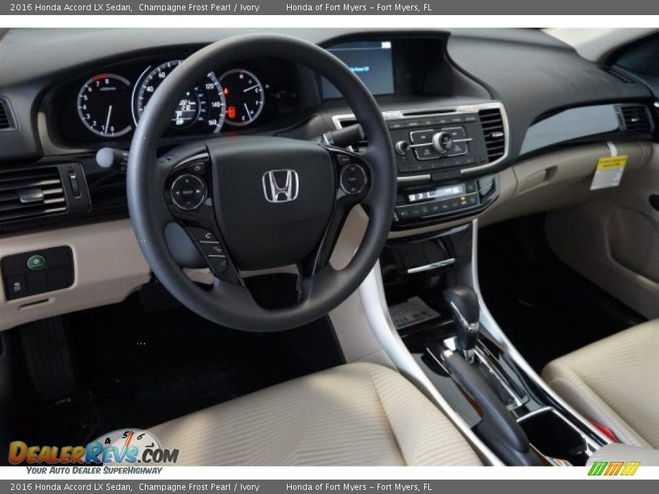 2016 Honda Accord LX Sedan Champagne Frost Pearl / Ivory Photo #9