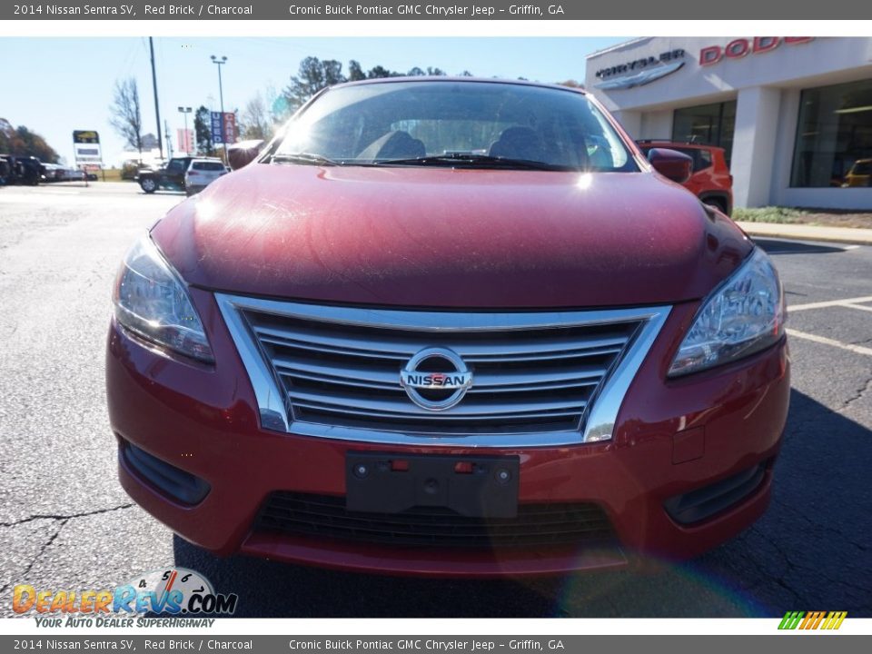 2014 Nissan Sentra SV Red Brick / Charcoal Photo #2