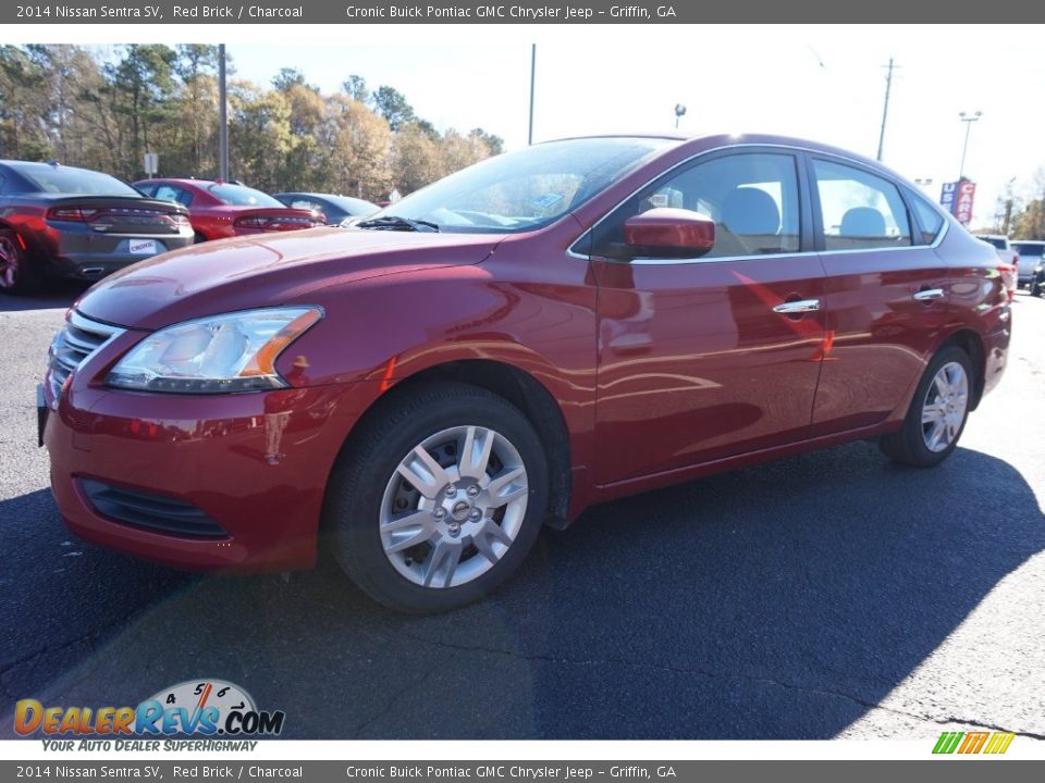 2014 Nissan Sentra SV Red Brick / Charcoal Photo #3