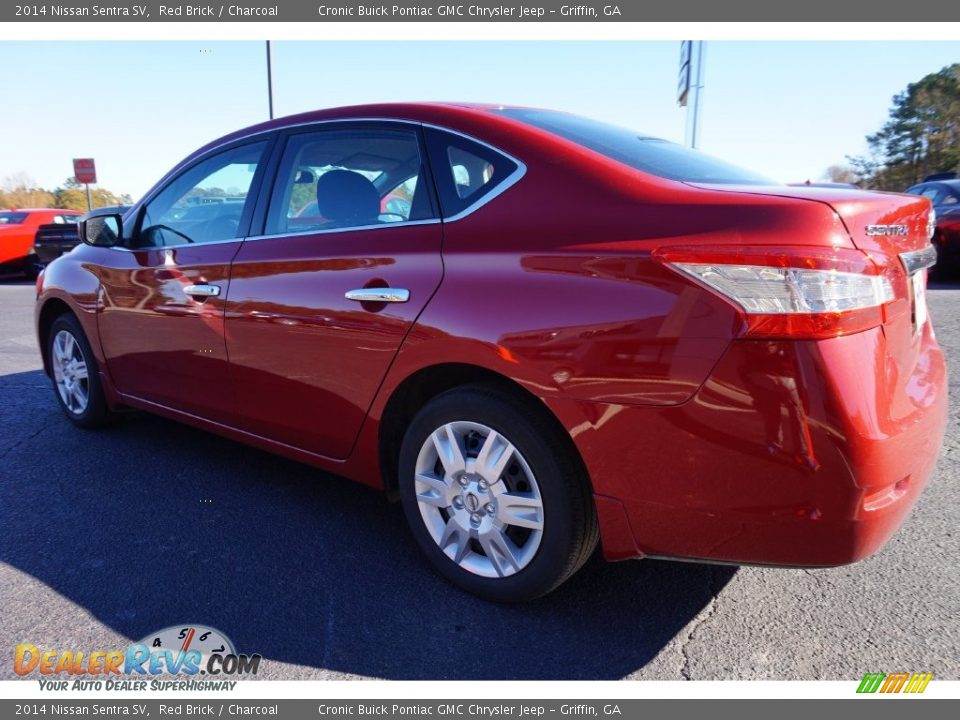 2014 Nissan Sentra SV Red Brick / Charcoal Photo #5