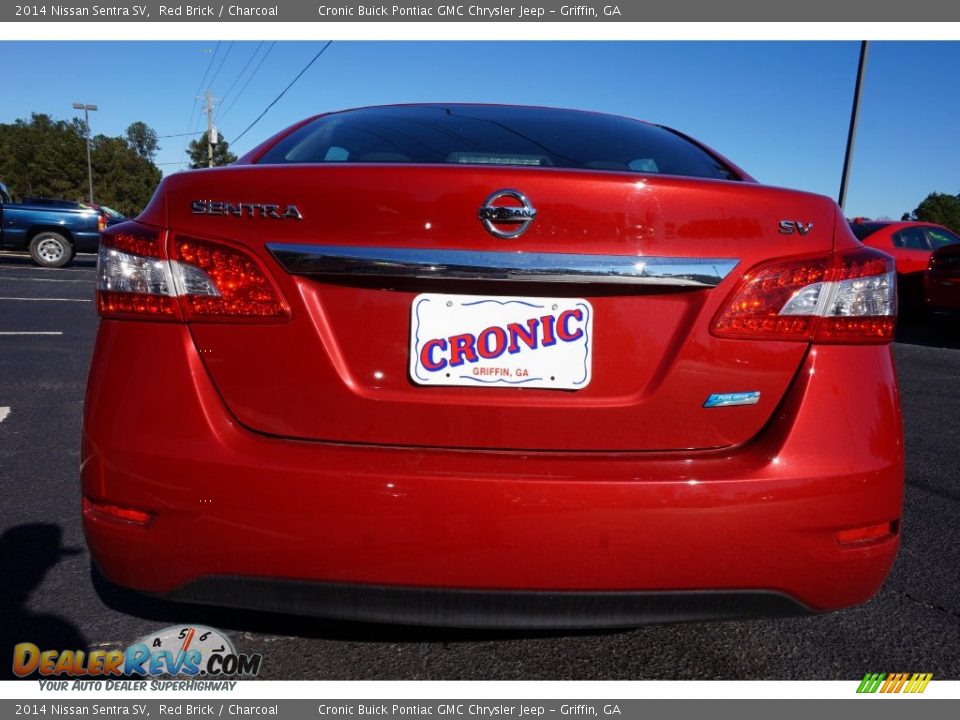 2014 Nissan Sentra SV Red Brick / Charcoal Photo #6