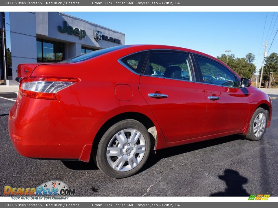 2014 Nissan Sentra SV Red Brick / Charcoal Photo #7