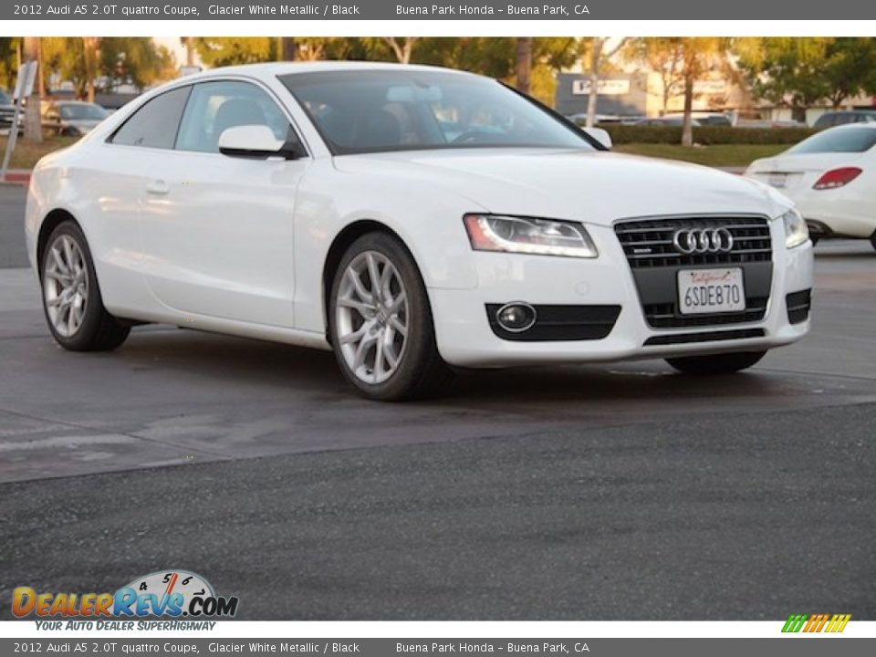 2012 Audi A5 2.0T quattro Coupe Glacier White Metallic / Black Photo #1