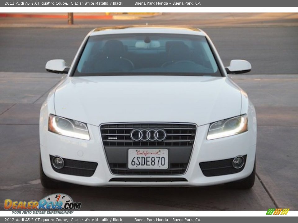 2012 Audi A5 2.0T quattro Coupe Glacier White Metallic / Black Photo #7