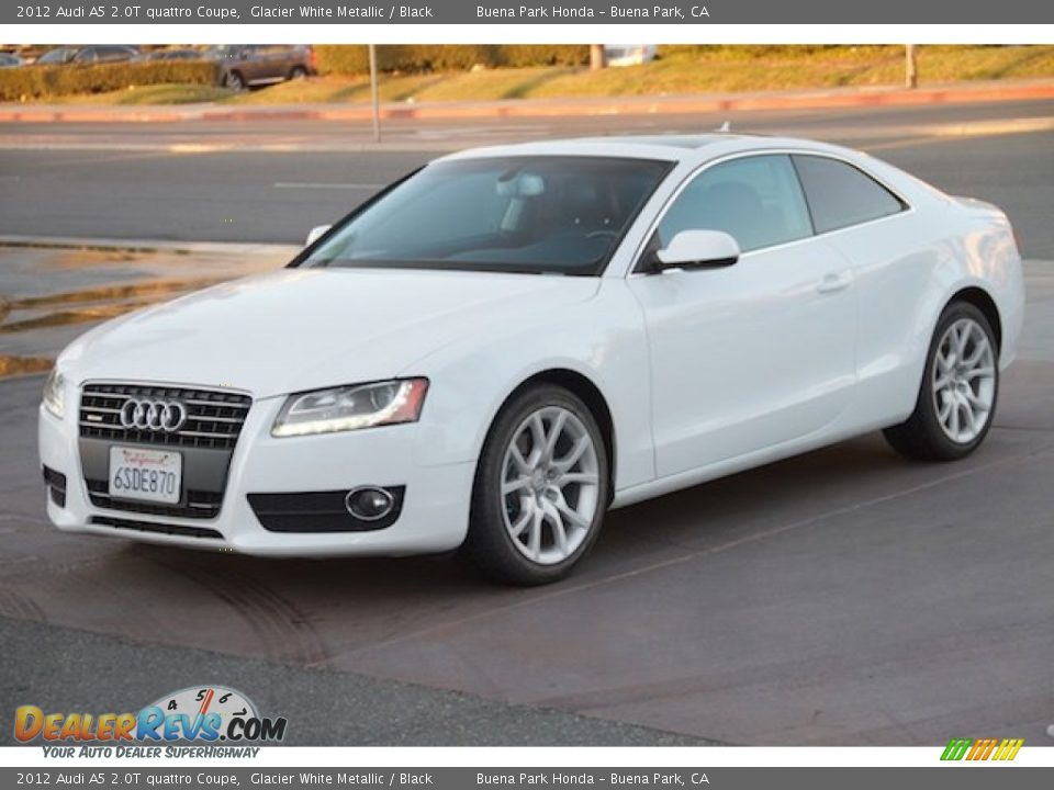 2012 Audi A5 2.0T quattro Coupe Glacier White Metallic / Black Photo #8