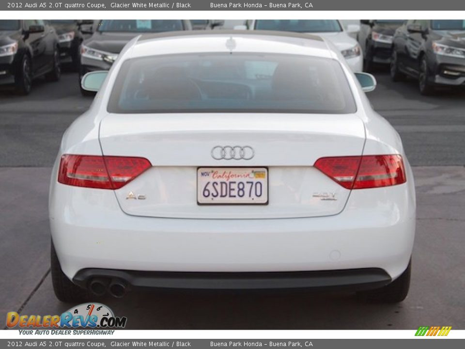 2012 Audi A5 2.0T quattro Coupe Glacier White Metallic / Black Photo #10