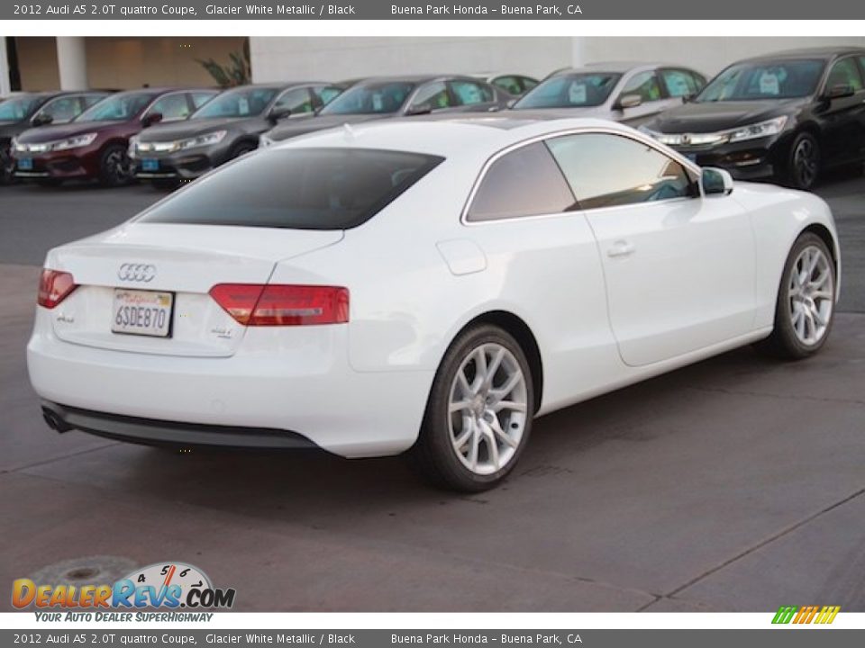 2012 Audi A5 2.0T quattro Coupe Glacier White Metallic / Black Photo #11