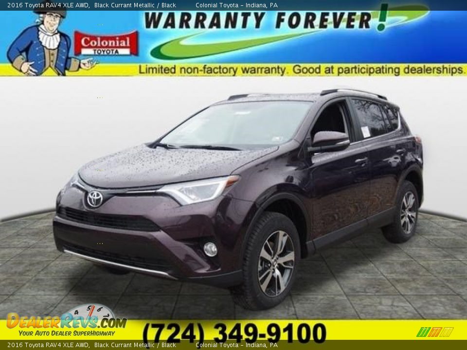 2016 Toyota RAV4 XLE AWD Black Currant Metallic / Black Photo #1