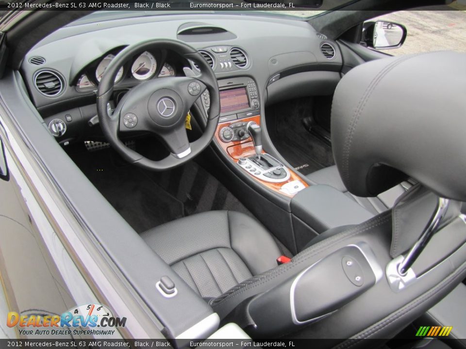 Black Interior - 2012 Mercedes-Benz SL 63 AMG Roadster Photo #7