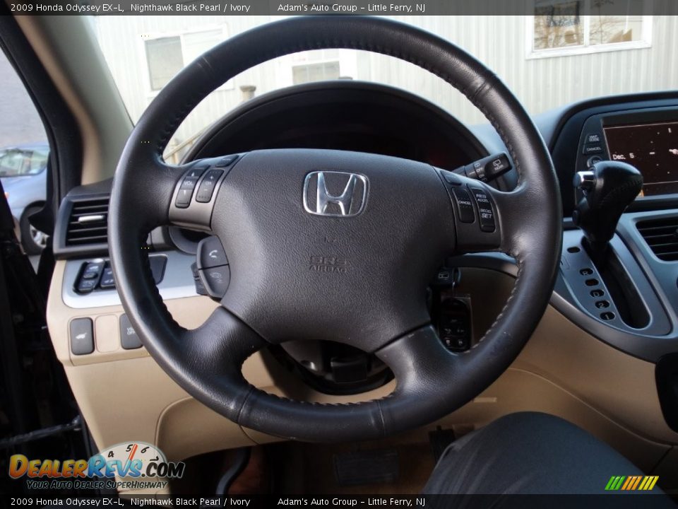 2009 Honda Odyssey EX-L Nighthawk Black Pearl / Ivory Photo #12