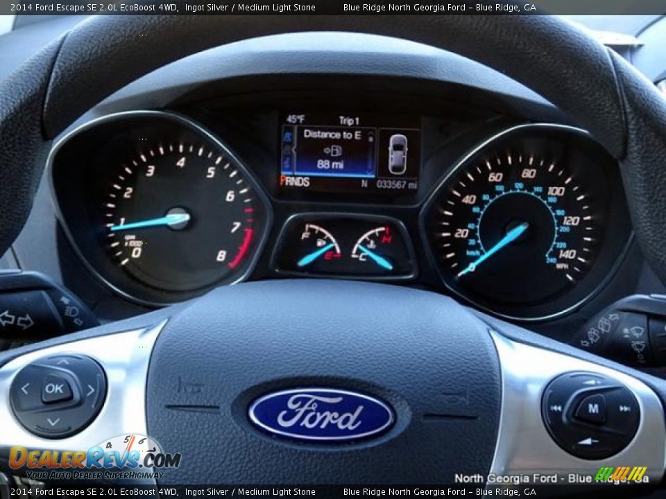 2014 Ford Escape SE 2.0L EcoBoost 4WD Ingot Silver / Medium Light Stone Photo #20