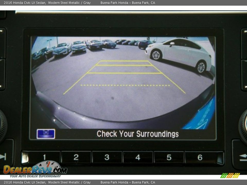 2016 Honda Civic LX Sedan Modern Steel Metallic / Gray Photo #6