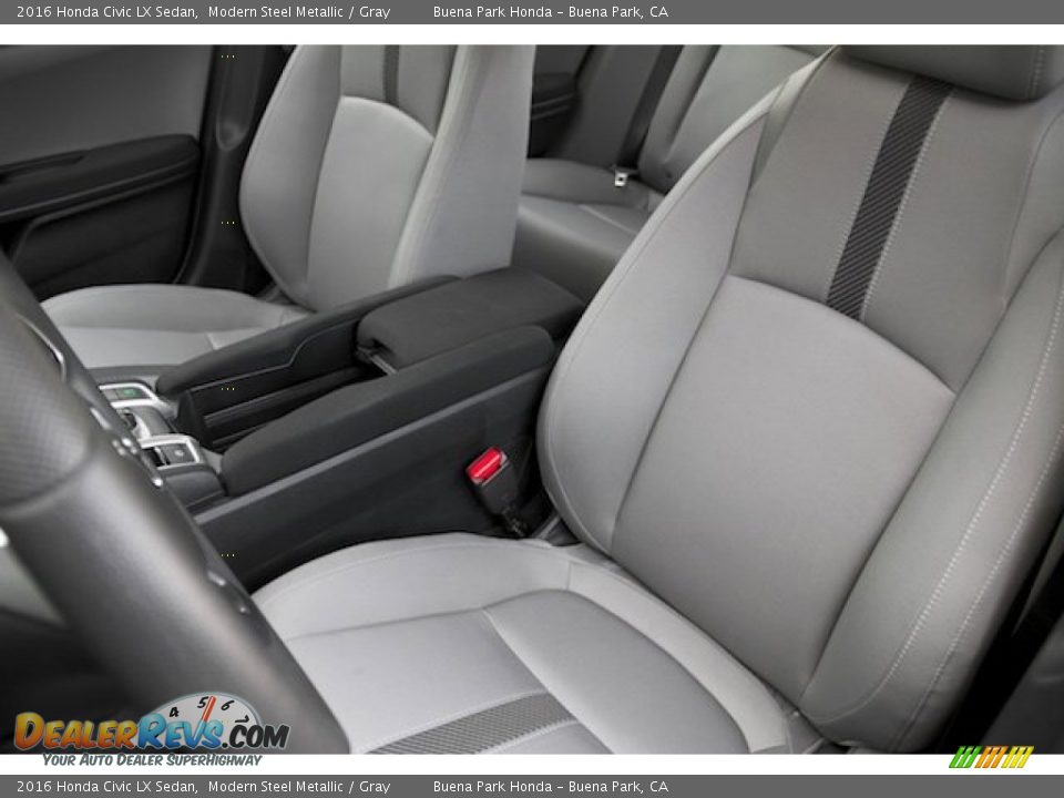 2016 Honda Civic LX Sedan Modern Steel Metallic / Gray Photo #10