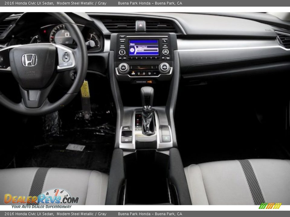 2016 Honda Civic LX Sedan Modern Steel Metallic / Gray Photo #12