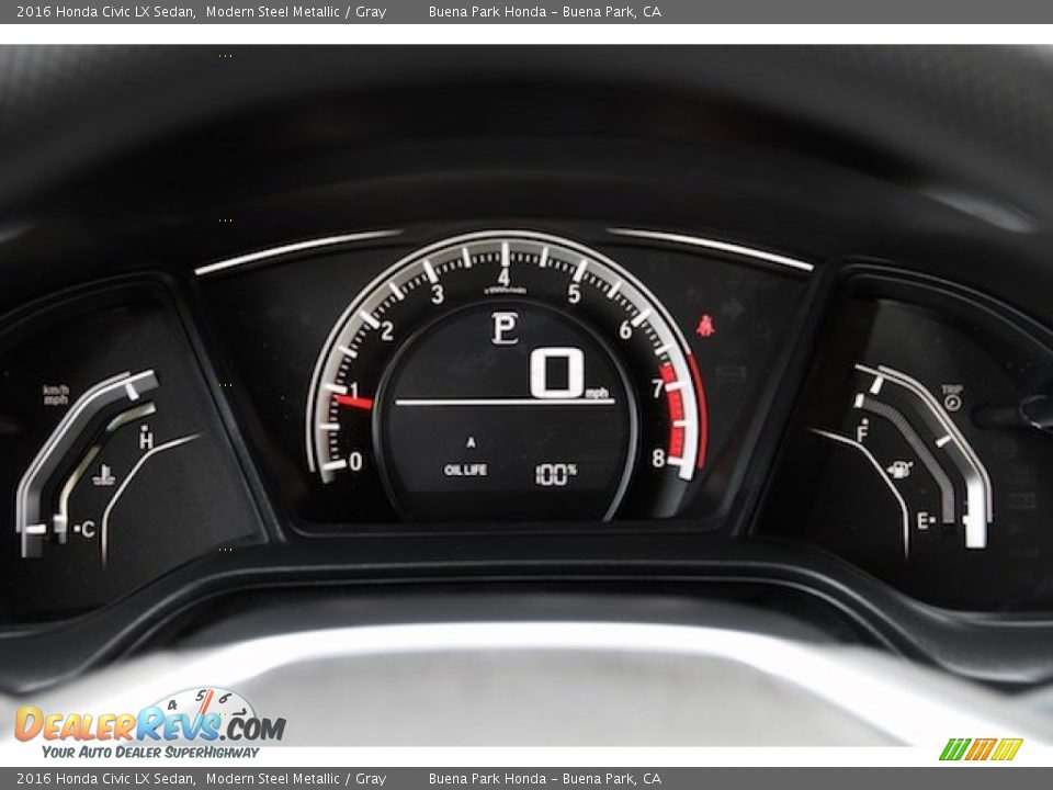 2016 Honda Civic LX Sedan Modern Steel Metallic / Gray Photo #15