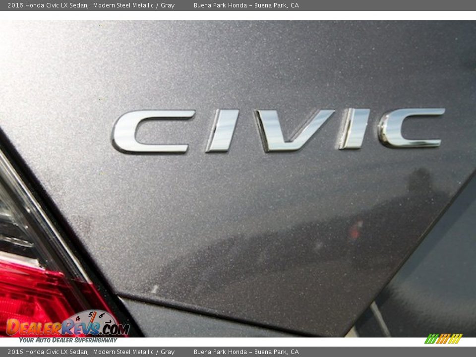 2016 Honda Civic LX Sedan Modern Steel Metallic / Gray Photo #3