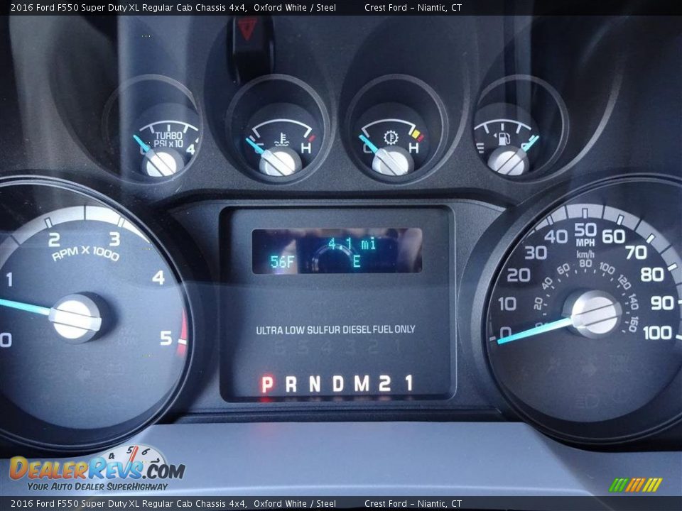 2016 Ford F550 Super Duty XL Regular Cab Chassis 4x4 Oxford White / Steel Photo #13