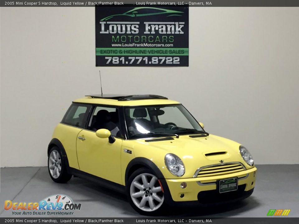 2005 Mini Cooper S Hardtop Liquid Yellow / Black/Panther Black Photo #2