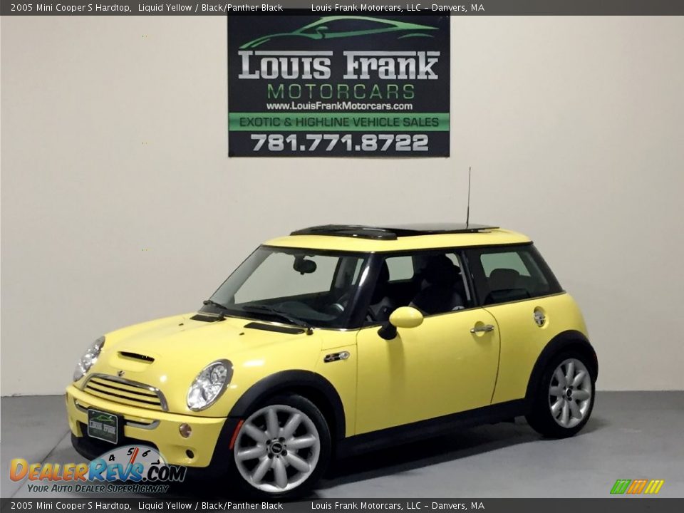 2005 Mini Cooper S Hardtop Liquid Yellow / Black/Panther Black Photo #5